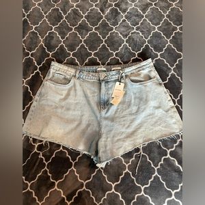 Plus size denim shorts